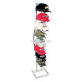 Factory Price Floor Standing Single Line Metal Cap Storage 8-Layer Retail Hard Hat Display Rack